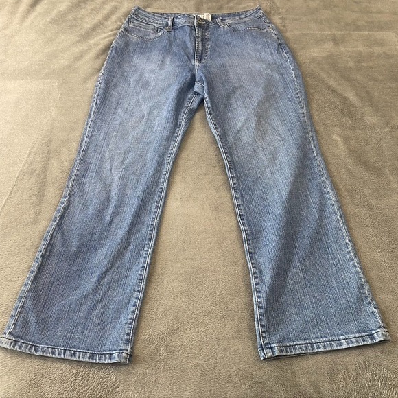 Chico's Denim - Chicos Platinum Marquis Jean Womens Size 2 Short Straight Leg Denim Blue Pants